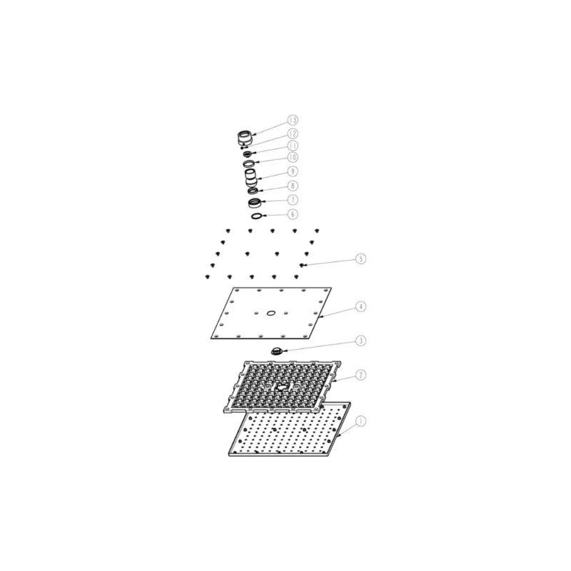 Full Basin (2) Cosmic 250mm Square Slimline Showerhead – Chrome