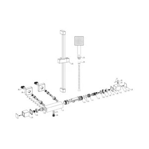 Blakely Cool‑Touch Thermostatic Bar Mixer Shower – Chrome