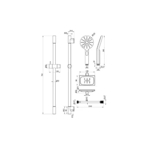 Aurora Round Push Button Shower Kit