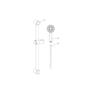 Aurora Round Slider Rail Kit & 3 Mode Handset