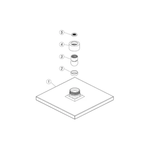 Cosmic 200mm Square Showerhead - Chrome