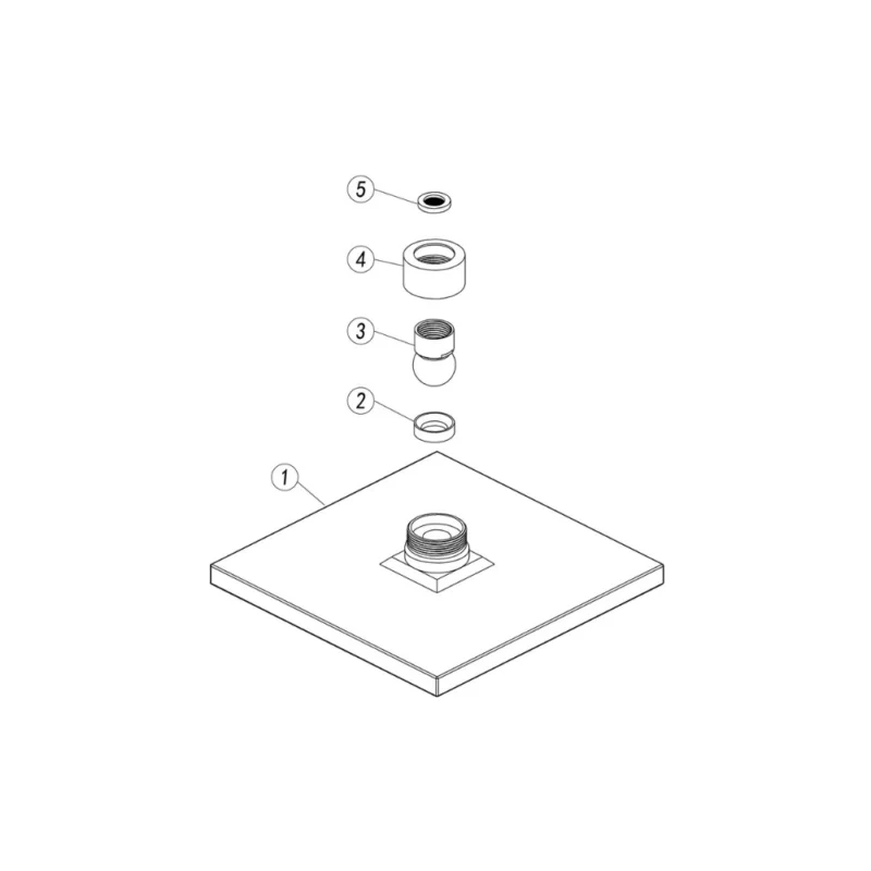 Cosmic 200mm Square Showerhead - Chrome