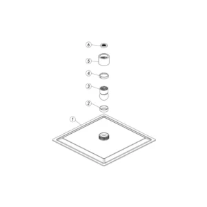 Cosmic 200mm Square Ultraslim Showerhead - Chrome