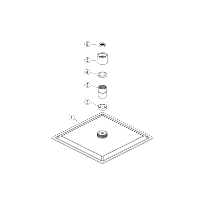 Cosmic 200mm Square Ultraslim Showerhead - Chrome