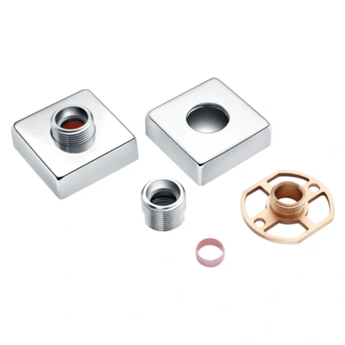 Square Exposed Shower Valve Fast Fitting Kit (Pair) – Chrome