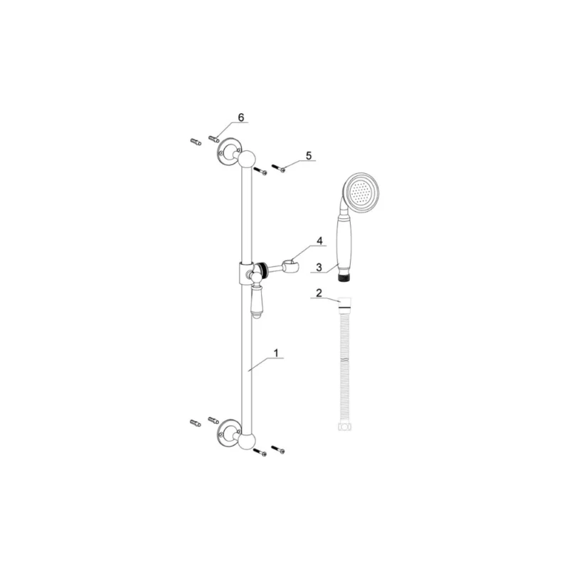 Harrington Traditional Slider Rail Kit – Polished Chrome