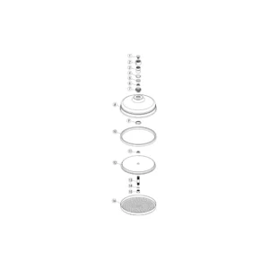 Full Basin (3) Harrington 200mm Round Traditional Showerhead - Chrome