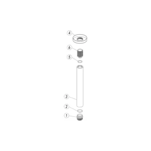 Full Basin (3) Aurora 180mm Round Ceiling Arm – Polished Chrome