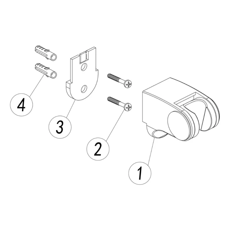 Universal Round Wall Bracket – Polished Chrome