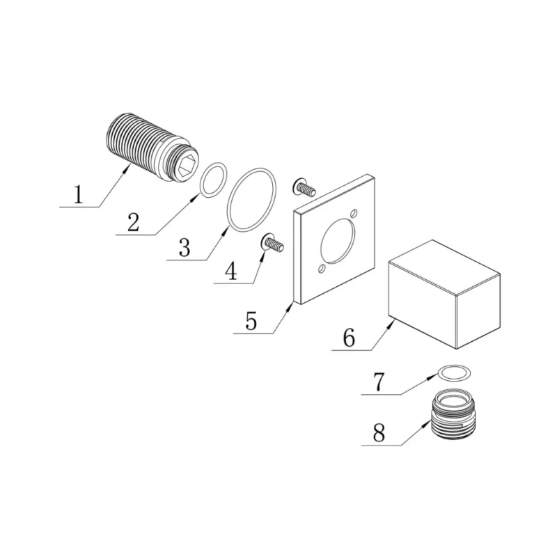 Square Wall Outlet Elbow – Polished Chrome