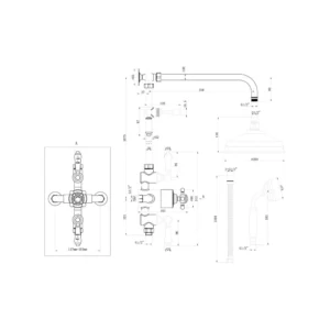 Harrington Traditional Thermostatic Shower Kit – Chrome