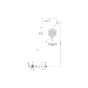 Concentric Single Outlet Shower Valve & Overhead Kit Pack 2 - Chrome