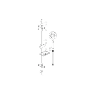 Aurora Round Push Button Shower Kit
