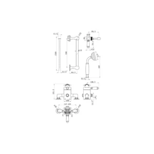 Concentric Single Outlet Shower Valve & Riser Kit Pack 1 - Chrome