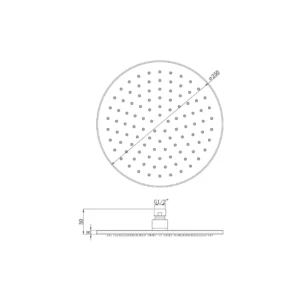 Aurora 250mm Round Showerhead – Chrome