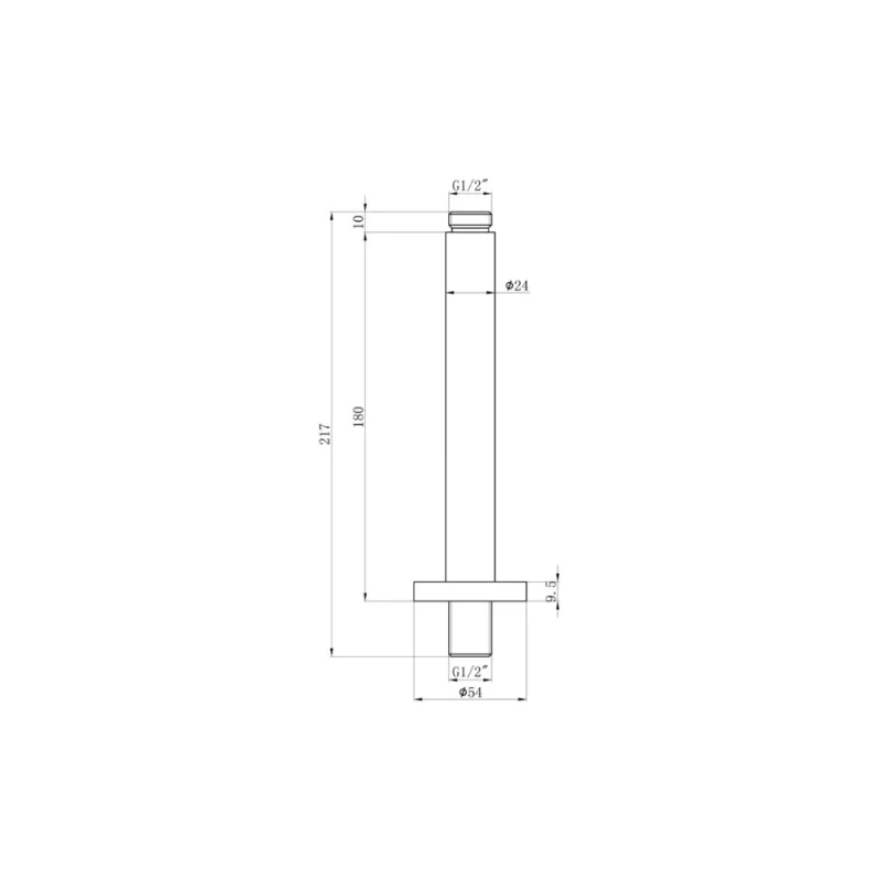 Full Basin (4) Aurora 180mm Round Ceiling Arm – Polished Chrome