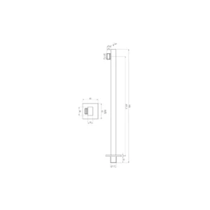 Cosmic 350mm Square Shower Arm – Polished Chrome
