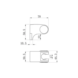Universal Round Wall Bracket – Polished Chrome