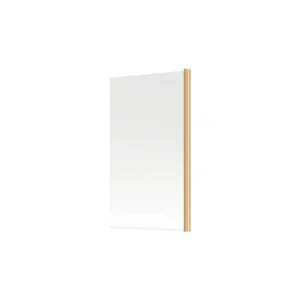 800x1500mm Single Straight Bath Screen (6mm) - Brushed Brass