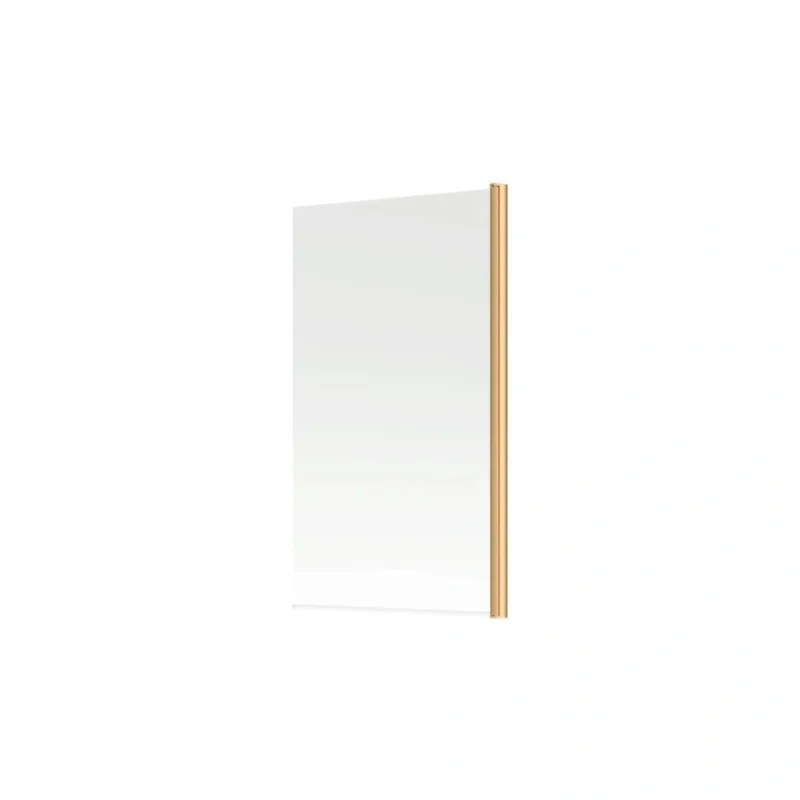 800x1500mm Single Straight Bath Screen (6mm) - Brushed Brass