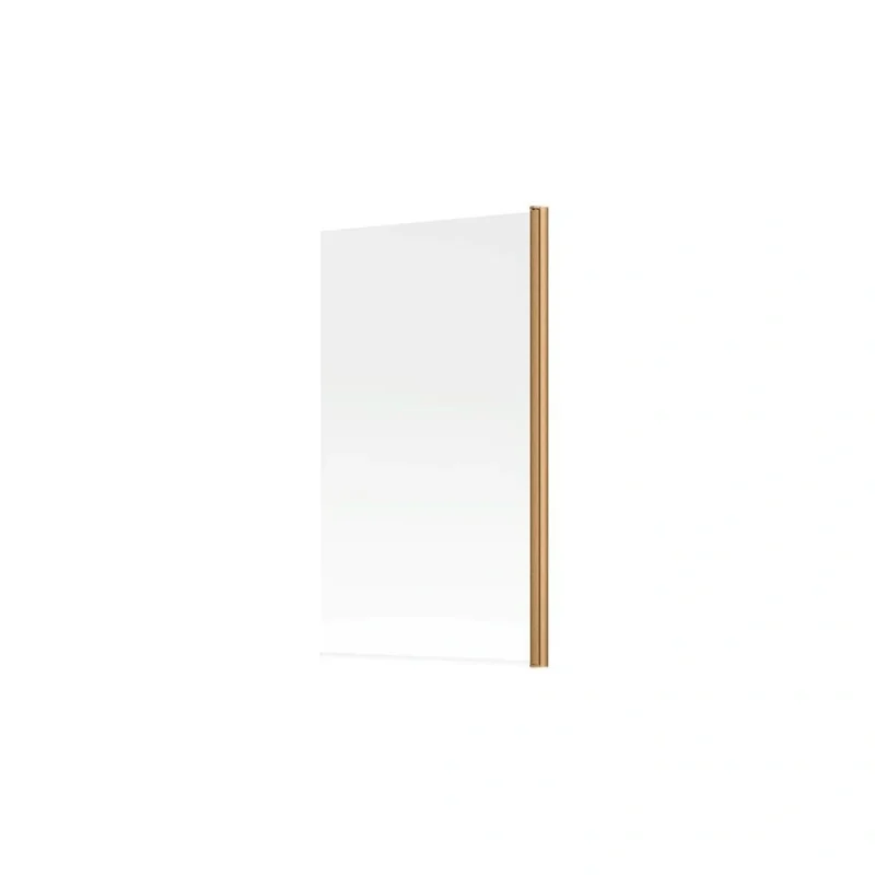 800x1500mm Single Straight Bath Screen (6mm) - Brushed Bronze