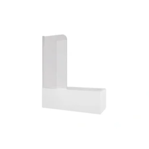 800x1500mm Single Curved Bath Screen (6mm) - Chrome