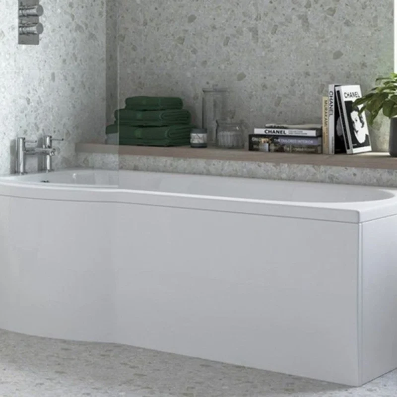 1700mm P Shape Front Bath Panel - White