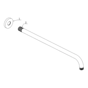 Aurora 320mm Round Shower Arm – Chrome