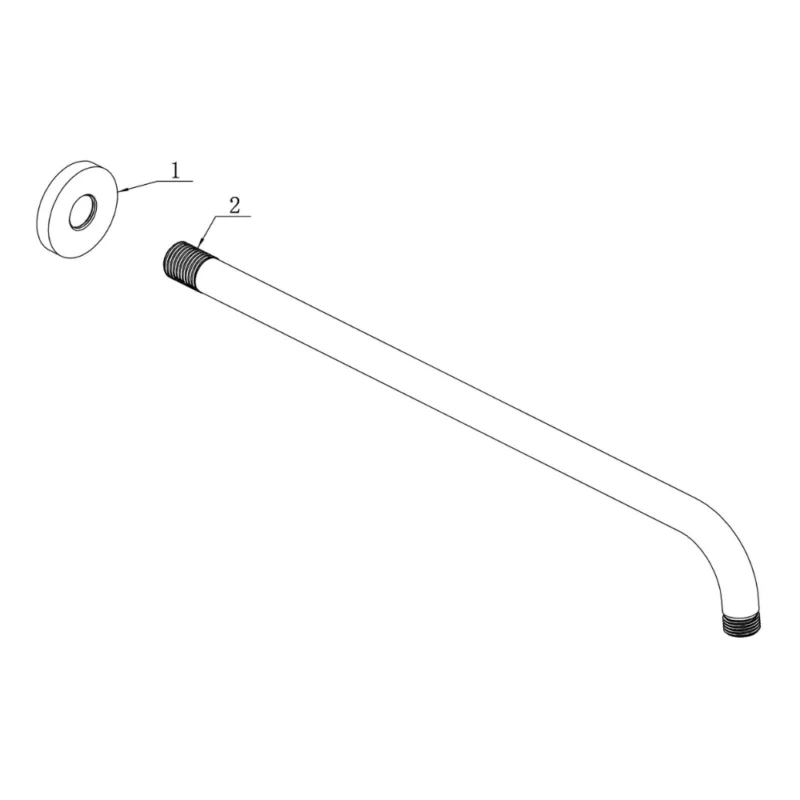 Aurora 320mm Round Shower Arm – Chrome