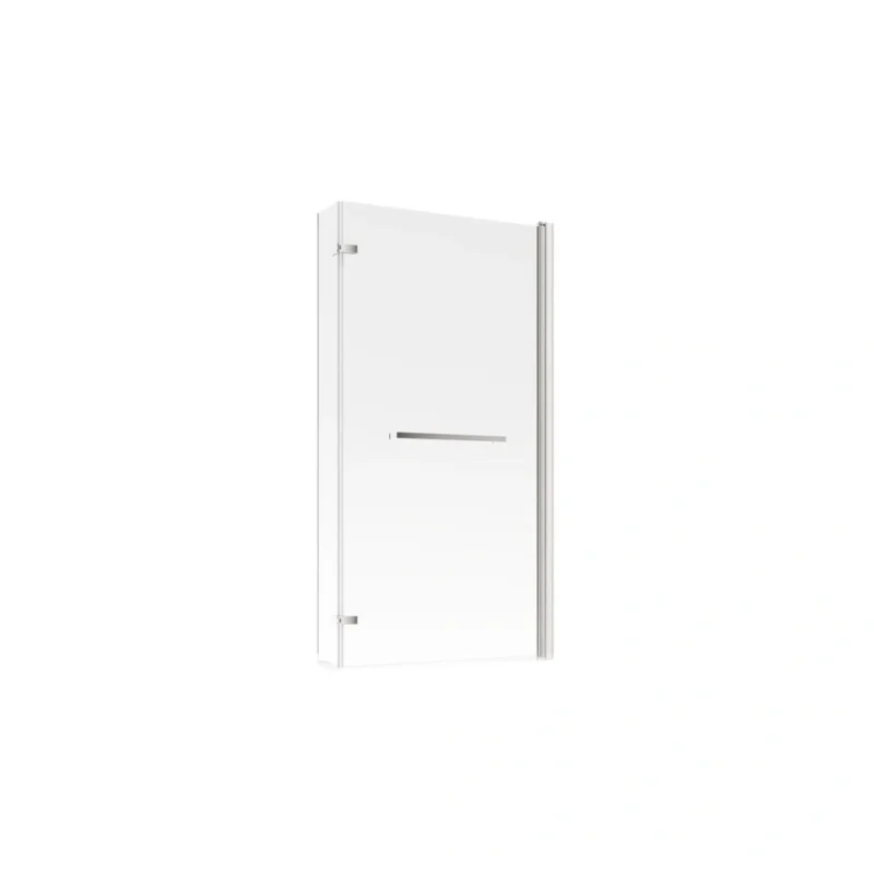 815x1500mm L Shape Bath Screen (6mm) - Chrome