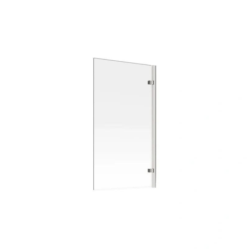 850x1500mm Hinged Straight Bath Screen (6mm) - Chrome