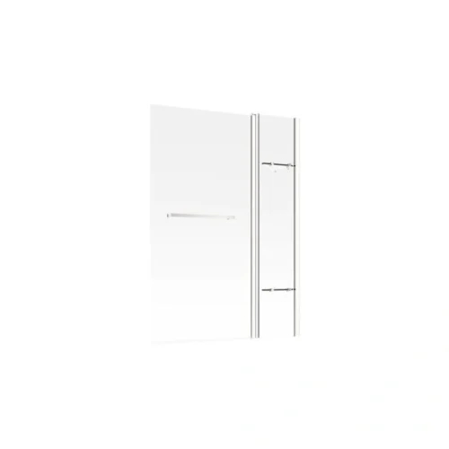 1000x1500mm Two Panel Folding Bath Screen (6mm) - Chrome