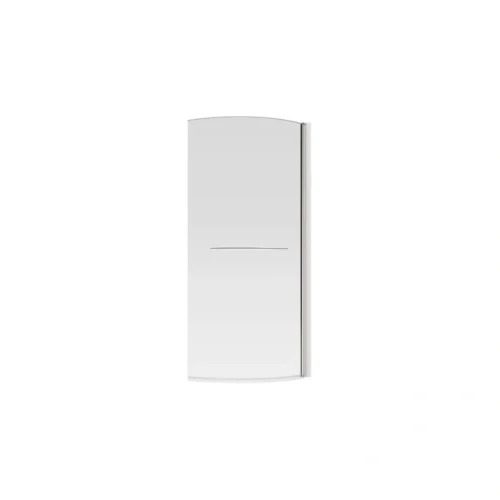 760x1500mm P Shape Bath Screen (6mm) - Chrome