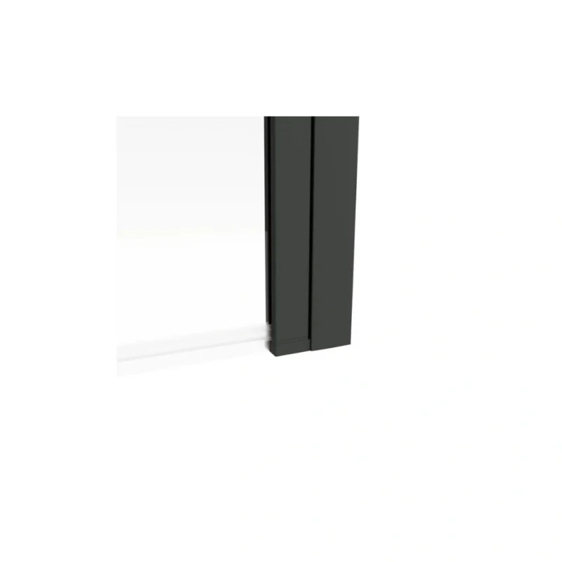 800x1500mm Single Straight Bath Screen (6mm) - Black