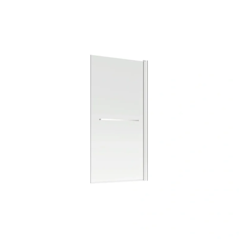 800x1500mm Single Straight Bath Screen w/Rail (6mm) - Chrome