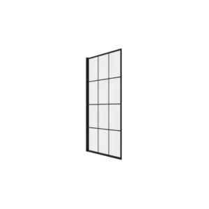 Full Basin (7) 800x1400mm Square Grid Bath Screen (6mm) - Black