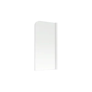 800x1500mm Single Curved Bath Screen (6mm) - Chrome