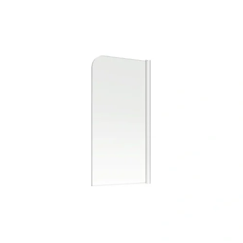 800x1500mm Single Curved Bath Screen (6mm) - Chrome