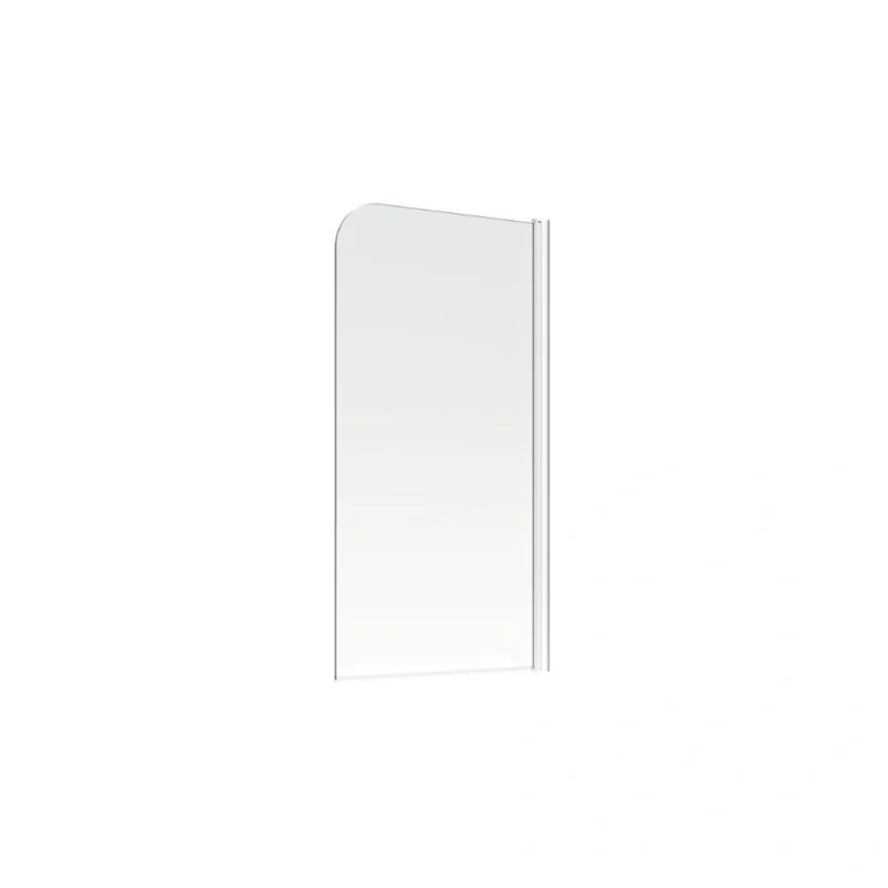 800x1500mm Single Curved Bath Screen (6mm) - Chrome