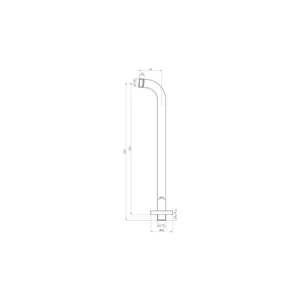 Aurora 320mm Round Shower Arm – Chrome