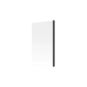 800x1500mm Single Straight Bath Screen (6mm) - Black