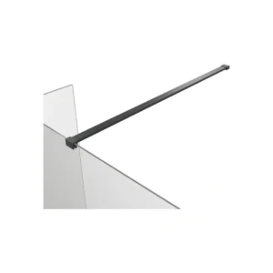 Crystal Optional 300mm Wetroom Hinged Splash Panel - Matt Black