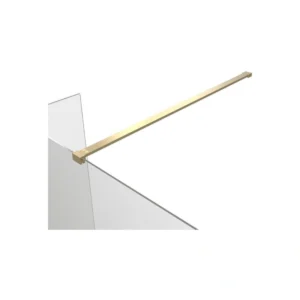 Crystal Optional 300mm Wetroom Hinged Splash Panel - Brushed Brass