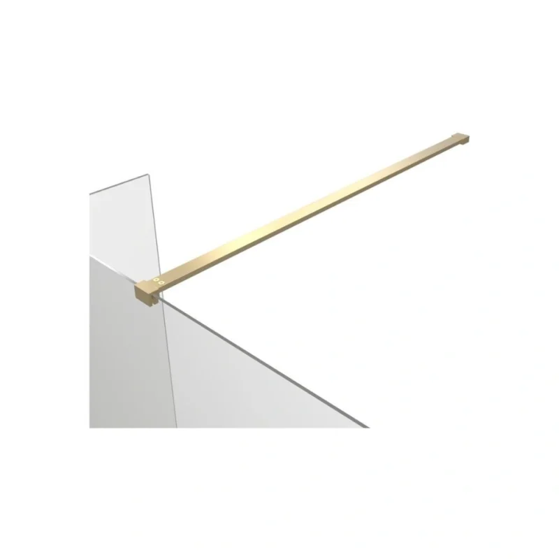 Crystal Optional 300mm Wetroom Hinged Splash Panel - Brushed Brass