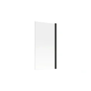 800x1500mm Single Straight Bath Screen (6mm) - Black