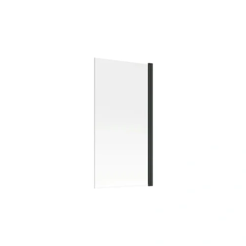800x1500mm Single Straight Bath Screen (6mm) - Black
