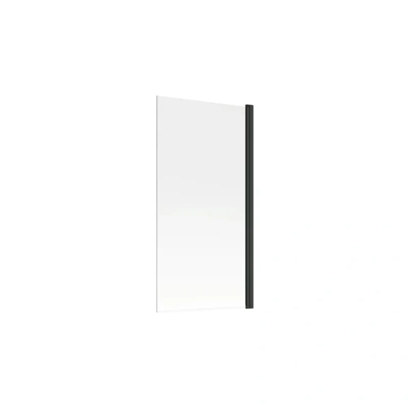 800x1500mm Single Straight Bath Screen (6mm) - Black