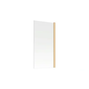 800x1500mm Single Straight Bath Screen (6mm) - Brushed Brass