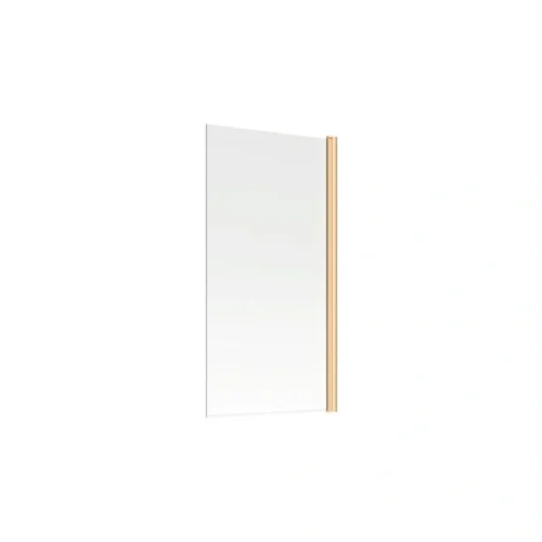 800x1500mm Single Straight Bath Screen (6mm) - Brushed Brass
