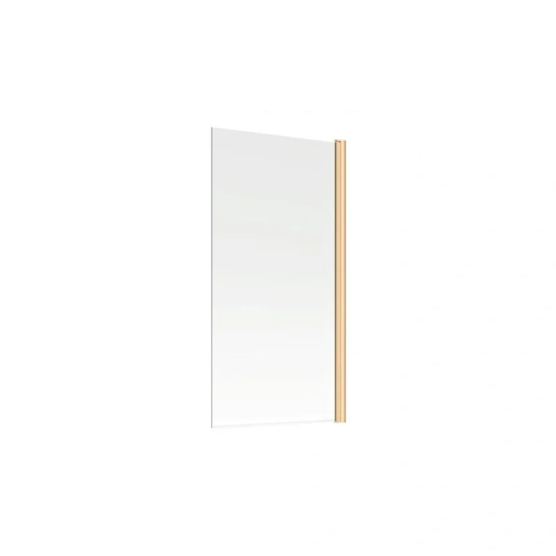 800x1500mm Single Straight Bath Screen (6mm) - Brushed Brass